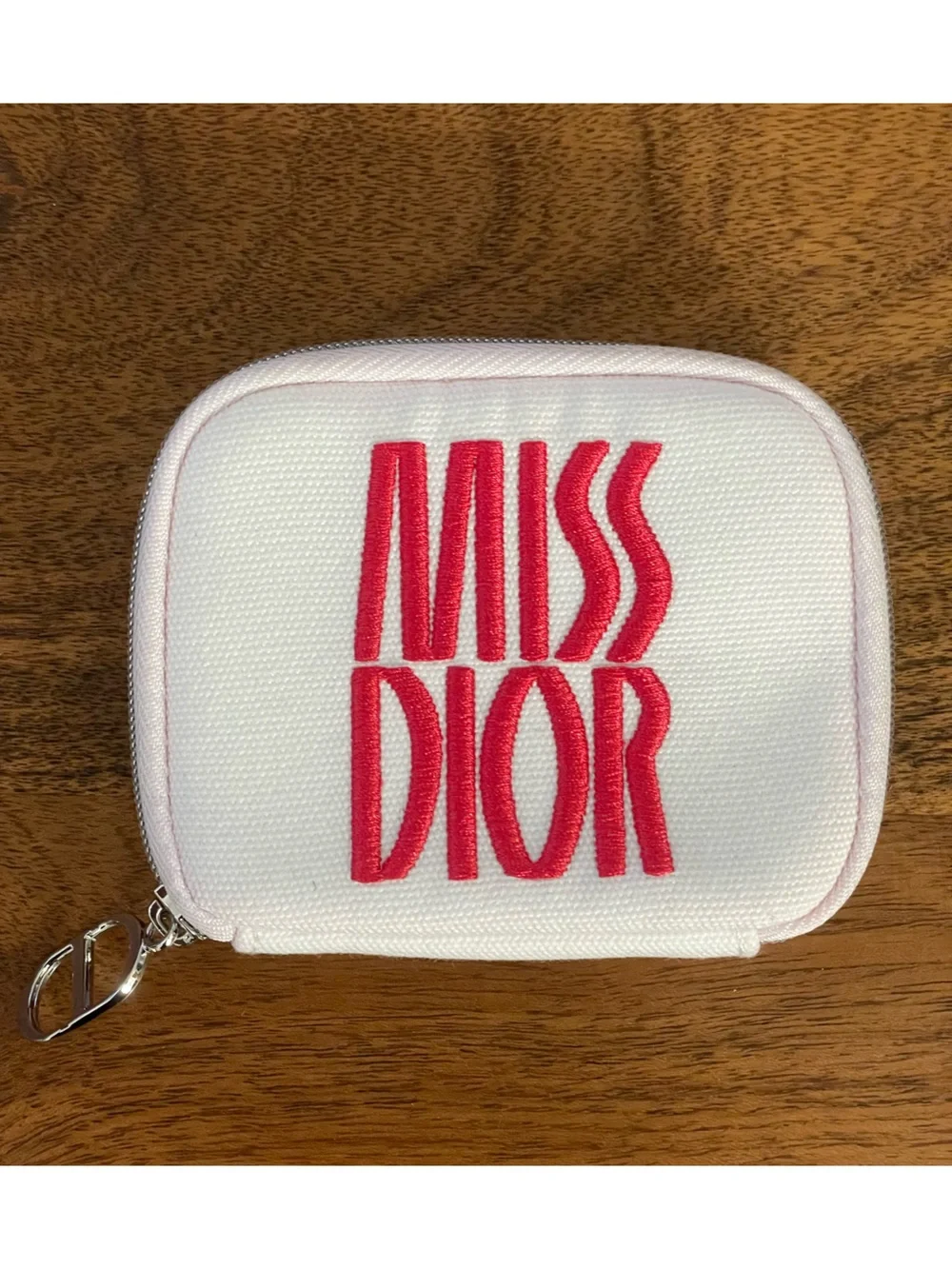 Dior Miss Dior White Pouch with Red Logo & Dior Addict Lip Glow